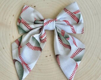 Baseball Hair Bows, Girly Sports Hair Clips, Matching Baseball Jewelry and Hair Accessories