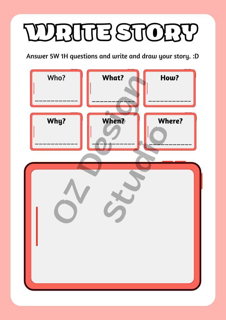 Printable 5W1H Writing Story Sheet Etsy Australia printable-5w1h-writing-story-sheet-etsy-australia