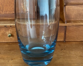 Danish Per Lutken vase, Holmegaard light blue/grey vase