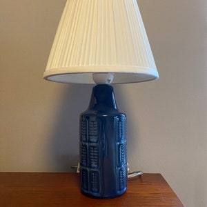 Søholm Stentøj Blue Table Lamp by Einar Johansen, Model 1017, 1960s.