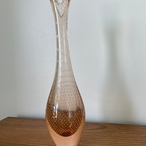 Vase orchidée Holmegaard de Kastrup Glasværk, Danemark, 1954.