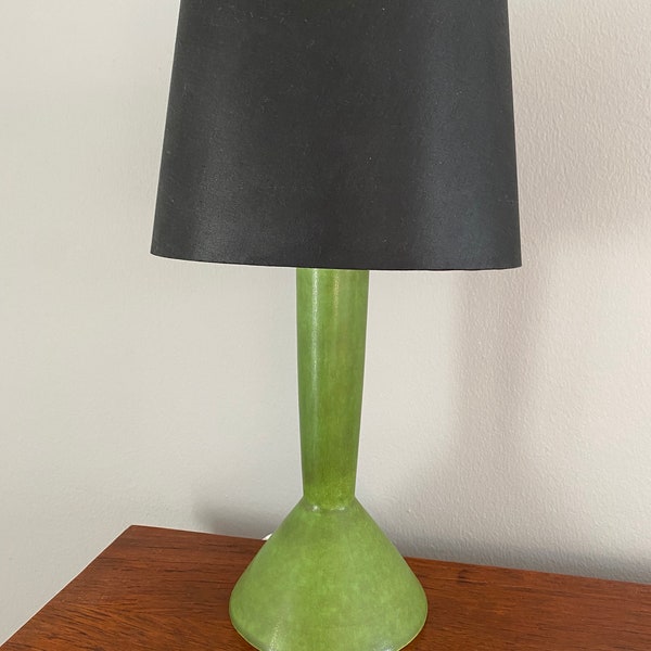 Green Jo Hammerborg Ceramic Table Lamp by Fog & Mørup, Denmark.