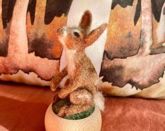 Brown Hare, Scottish hare, brown rabbit, wild hare, needle felted hare