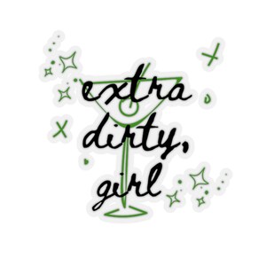 Beste 'extra vuile' martini-meisje kiss-cut sticker