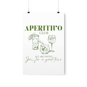 Aperol Spritz Art, Aperitivo Club, Bar Cart, Wall Art, Poster Print