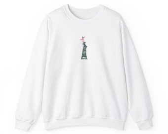 Statue of Liberty Minimalistic Bow Crewneck- 4th of July, Patriotic, NYC