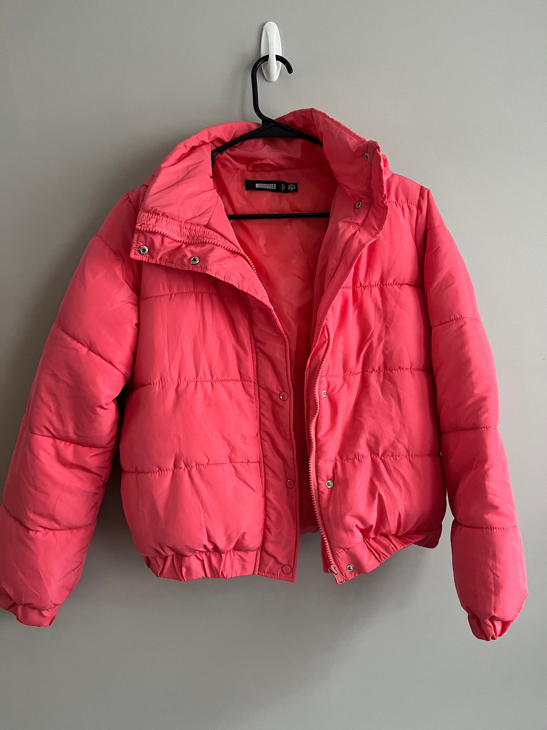 Pink Puffer Jacket - Etsy