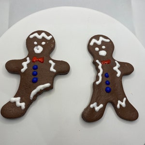 Eaten faux fake gingerbread cookies - Santa came - funny Gingerbread