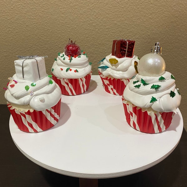 Faux Christmas Cupcakes - Holiday Joy - Fake Baked