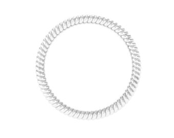 Sterlingzilveren ring met gedraaide band - dunne stapelbare ring