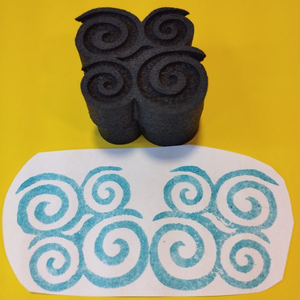 Spiral Set Of 2 - Custom Wholesale Art Foam Stamps AFS