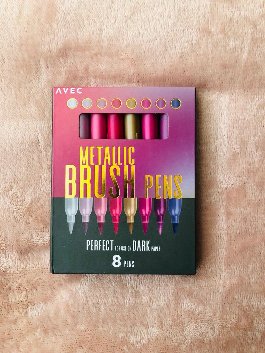 Metallic Brush Pens Metallic Brush Tip Markers Calligraphy Etsy