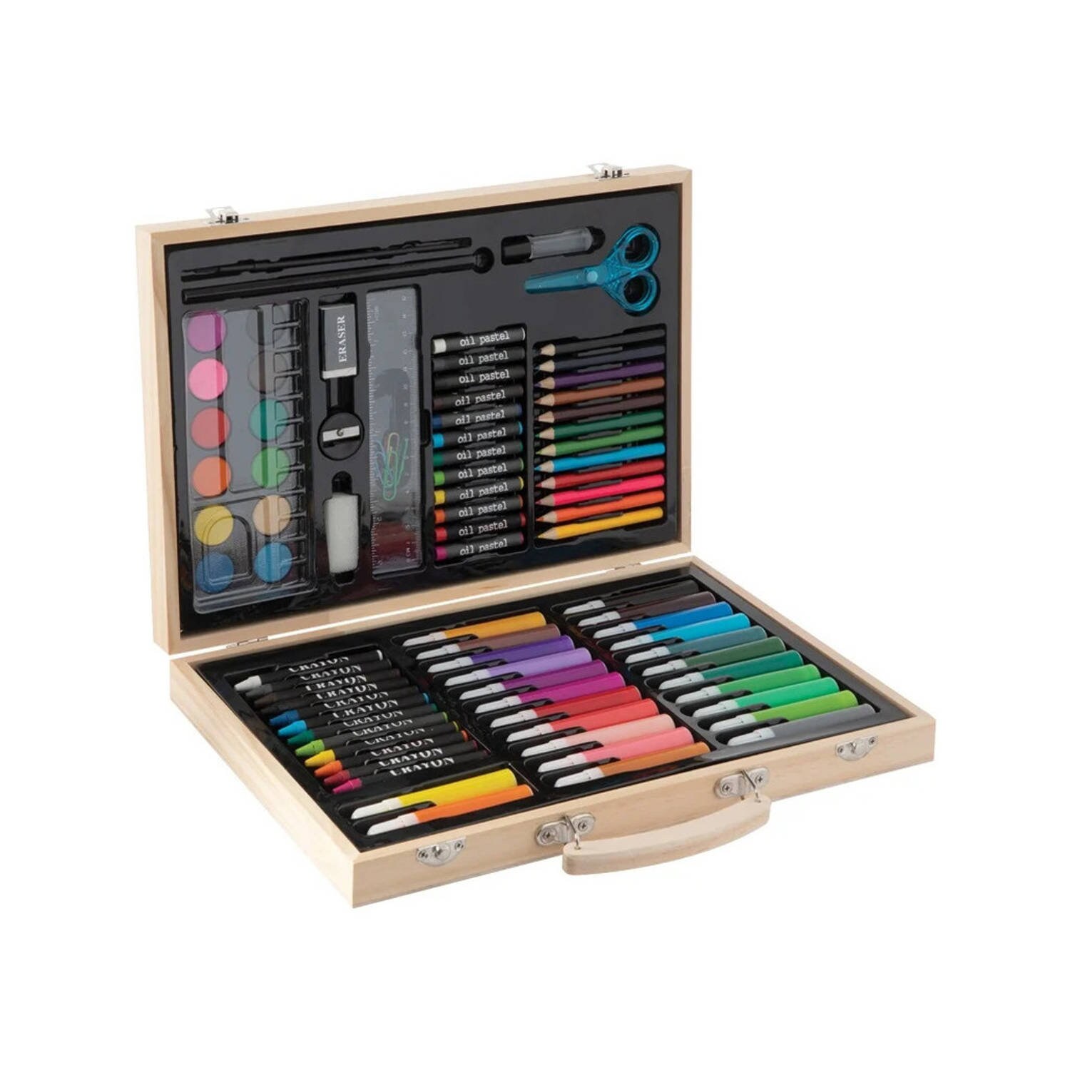 Art Supplies 153-Pack Deluxe Wooden Art Set Crafts Drawing Painting