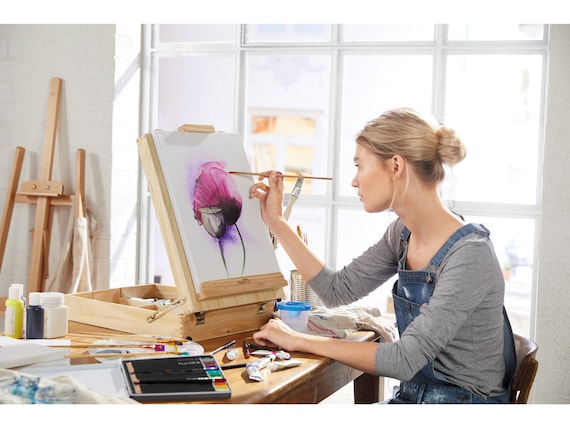 140 Pack Canvas With Easel Paint Kit With Acrylic Paint Canvas Boards Wooden Easels, Paint Brushes Canvas Panel Painting Set For Adults Couples Beginners Sip And Paint Party Date Night Kits