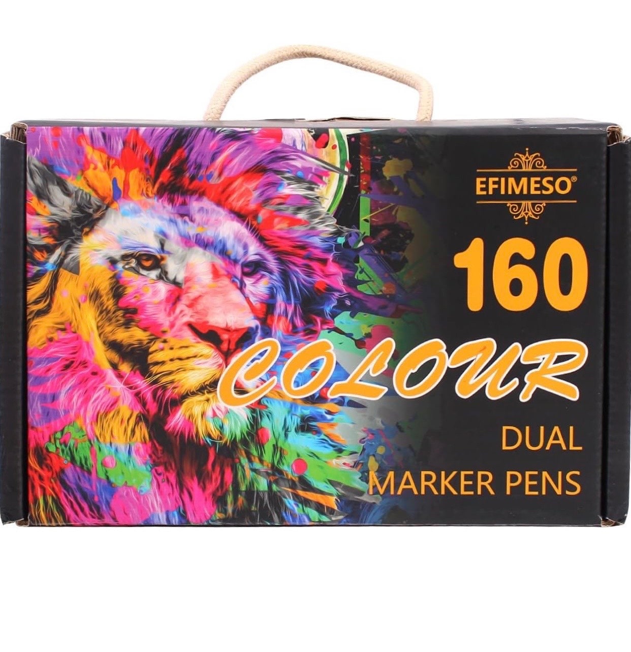 160 Colour Felt Tip Pens, Efimeso Dual Tip Brush Marker,Colouring Pens Art  for