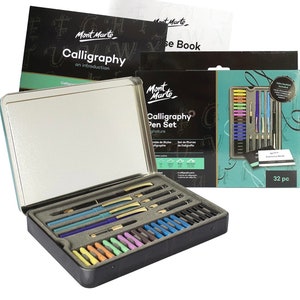 32-delige vintage stijl schrijfkalligrafie starterspakket, kalligrafiepennenset, fijne handletteringset, klassieke pen cadeauset voor volwassenen en tieners