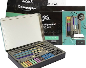 32 Pc Vintage Style writing Calligraphy Starter kit,  Calligraphy Pen Set, Fine Handlettering Set, Classic Pen Gift set for adults and teens