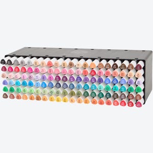 120 Dual Tip Watercolor Markers: Professional Art Set with Storage, aqua markers, christmas gift image 2
