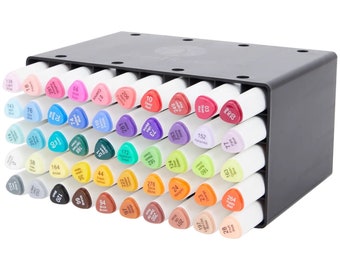 50 marqueurs à colorier professionnels édition américaine, marqueurs Aqua, marqueurs aquarelle double face, marqueurs double couleur avec rangement pour adultes et enfants