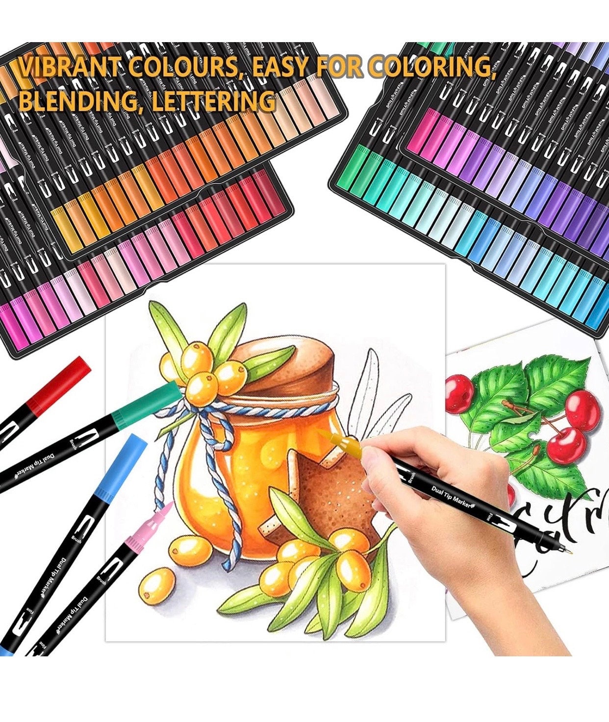 160 Color Artist Illustration Drawing Marker Dual Tip