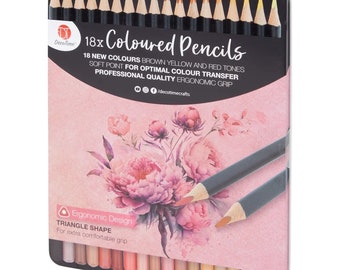 18 crayons de couleur, boîte de rangement, couleur professionnelle, crayons de couleur pour adultes et enfants, étui de coloriage compact édition américaine, ensemble d'illustrations