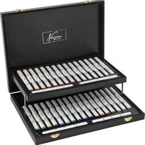 36 TwinMarker professionali, pennarelli doppi Pennarelli per calligrafia, Pennelli, Set di pennarelli da colorare, Pennarelli e conservazione, Regalo di compleanno, set artistico