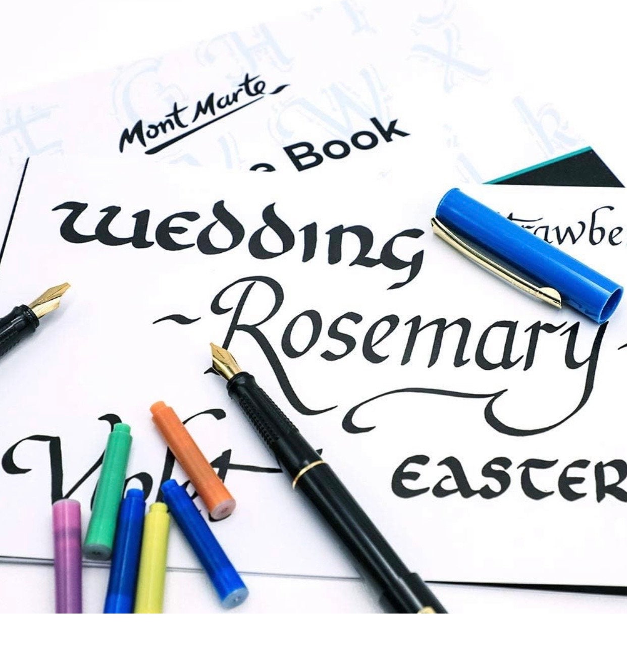 Penna Piuma Set Vintage Con 5 Pennini - Per Calligrafia, Scrittura E Decorazione Calamaio Antico Da Scrivania