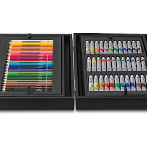 Huge Art Set 174 Pieces with Beautiful wood Carry Case US Edition Art Paint Set Artists Tools Art Supplies Kit Art 4 Adults/Teens image 3