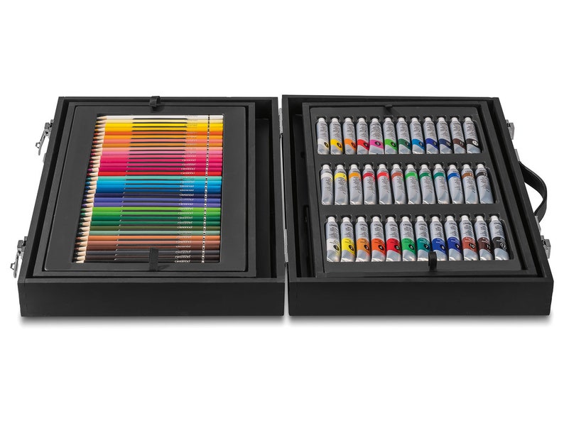 Huge Art Set 174 Pieces with Beautiful wood Carry Case US Edition Art Paint Set Artists Tools Art Supplies Kit Art 4 Adults/Teens image 3