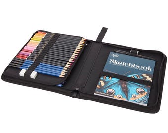 75-Piece Drawing Art Set: Sketching Pencils, Colored Pencils, Sketchpad