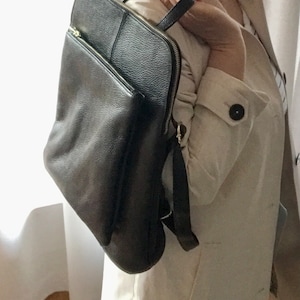 Backpack, leather backpack, leather bag, leather shoulder bag, classic, 3 in 1 bag