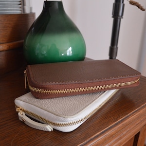 Cartera de piel, cartera de mujer, cartera multicompartimentos,
