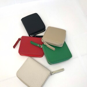 Cartera de cuero para mujer, monedero de cuero, monedero pequeño, billetera de cuero, regalo para mujer