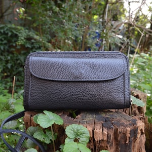 Custodia per cellulare con portafoglio integrato, portafoglio in pelle, borsa in pelle, borsa a tracolla in pelle, regalo per donna, portafoglio da donna, pochette in pelle