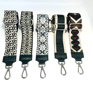 Breiter Schultergurt mit silbernen Verschluss, Wechselgurt für Bauchtaschen und Handtaschen, Umhängergurt, Stoff Bag Strap, Taschenriemen