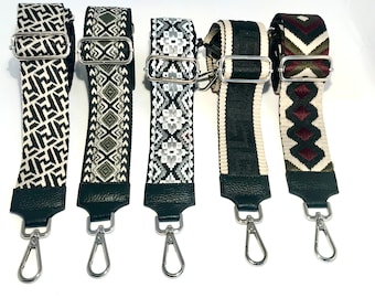 Wide shoulder strap with silver buckle, interchangeable strap for fanny packs and handbags, crossbody strap, fabric bag strap, bag strap