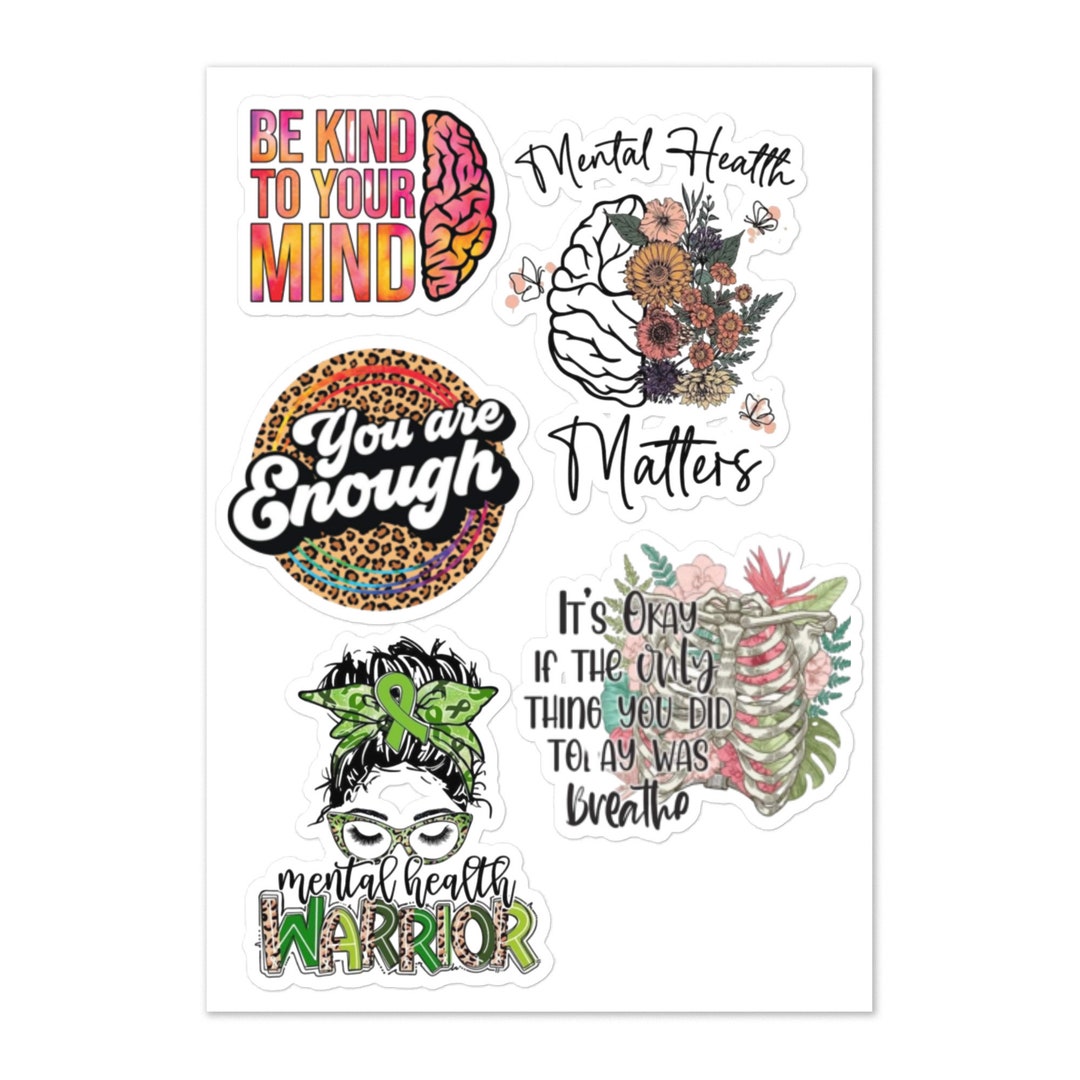 Mental Health Kiss Cut Sticker Sheet - Etsy