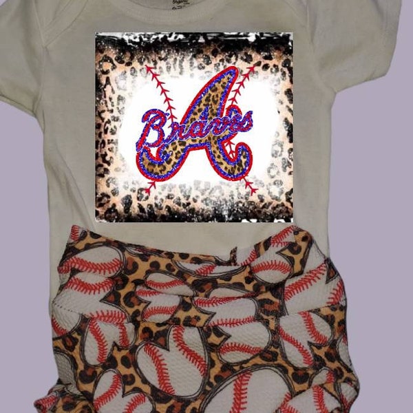 Atlanta Braves Baby Girl Outfit Etsy