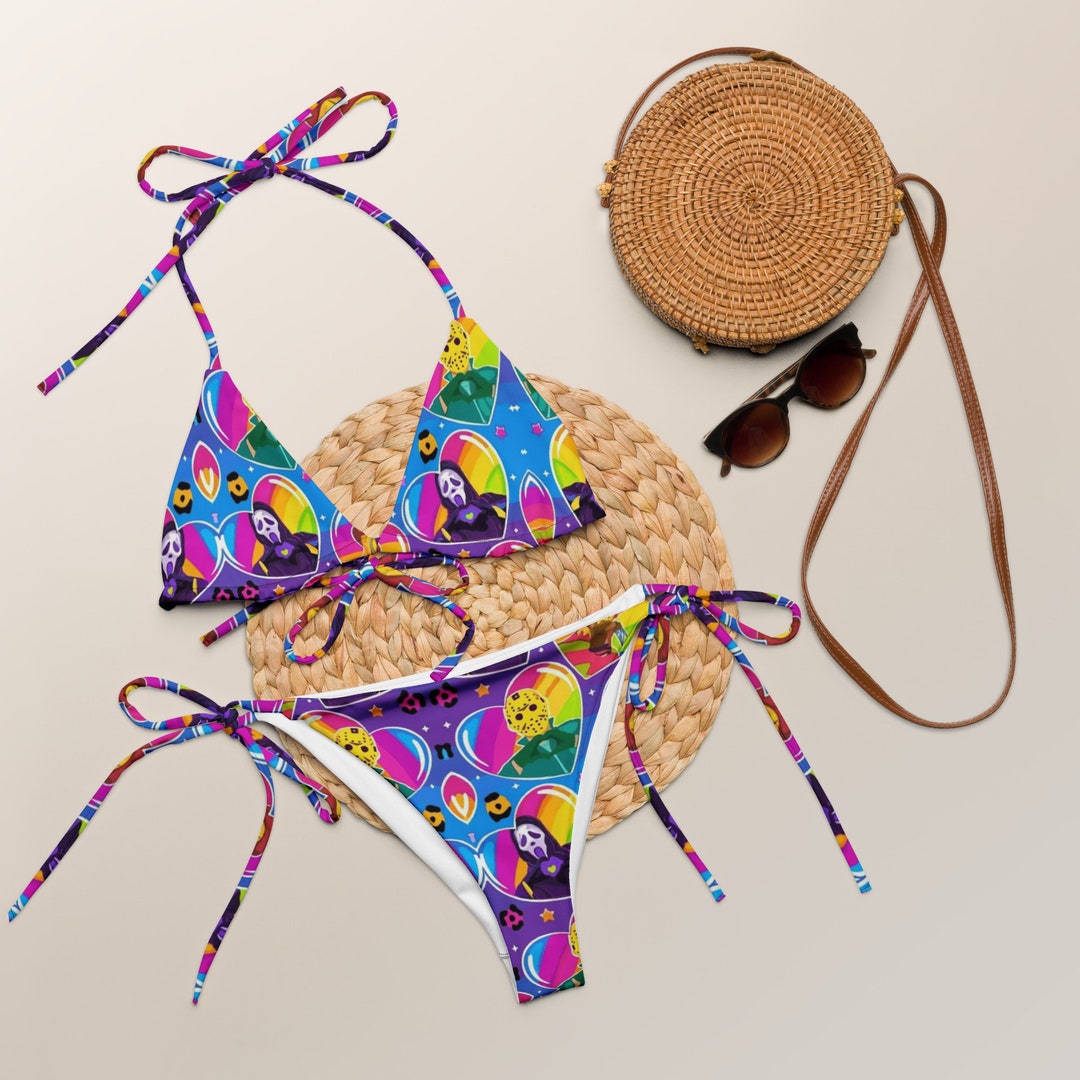 Retro Funk Eco-friendly Recycled String Bikini - Etsy