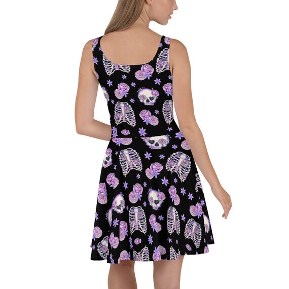 strapless open back dress Blush Pink Lily Printed Slit Dress M main image 1