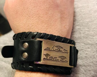 Handmade Leather Bracelet | Kenya Leather Adjustable Bracelet