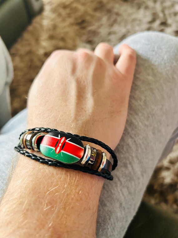 Handmade Leather Bracelet | Kenya Leather Adjustable Bracelet
