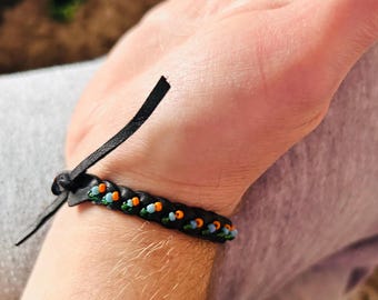 友情のマサイ族ブレスレット|アフリカハンドメイドレザー調節可能