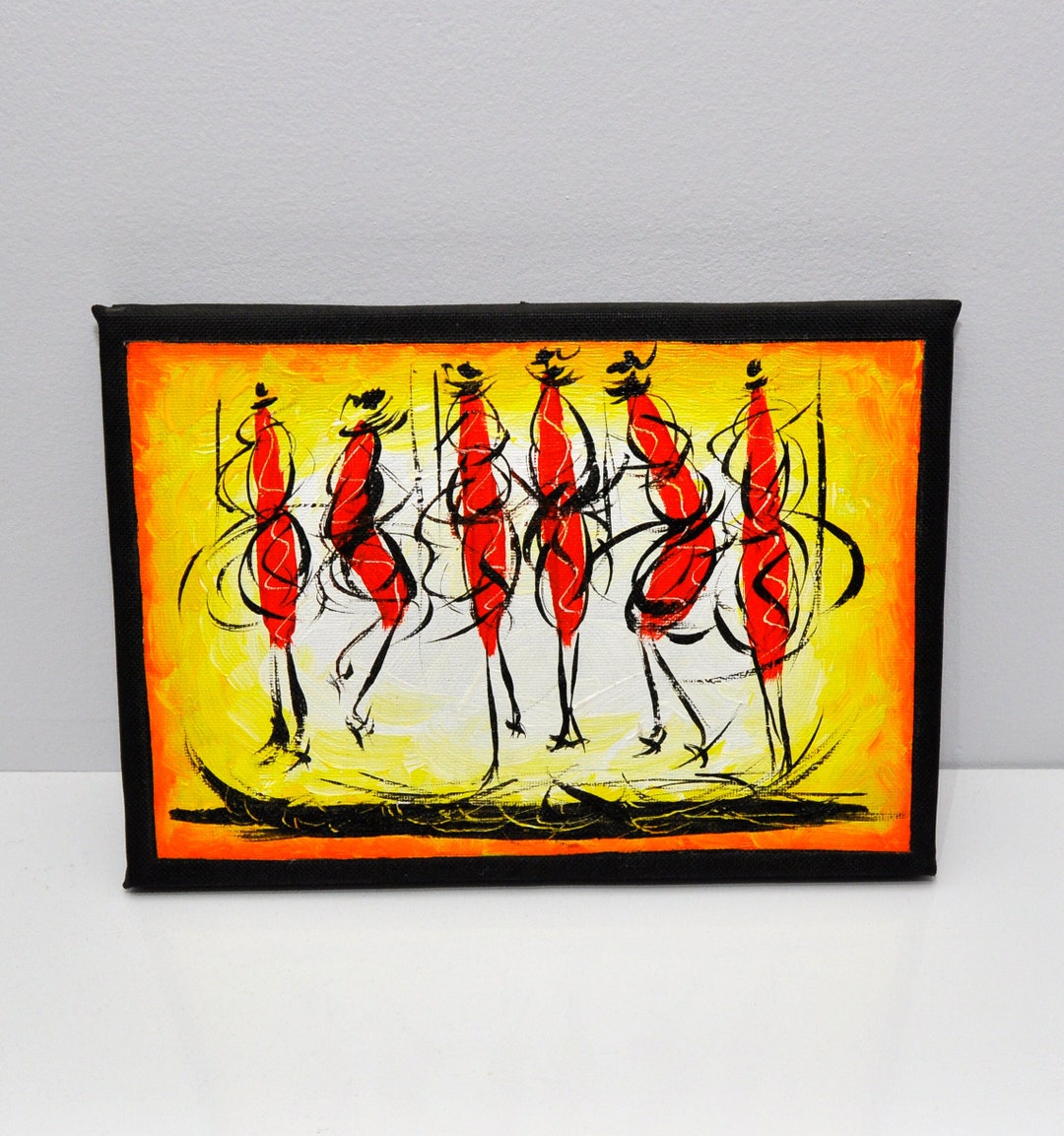 Kenya Art Handmade Canvas/ Africa Artwork Handmade Canvas/kenya Canvas