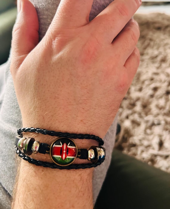 Handmade Leather Bracelet | Kenya Leather Adjustable Bracelet