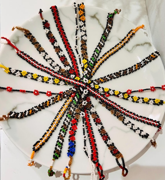 Handmade Kenya Beaded Anklet/african Masai Beaded Anklet/ Handmade