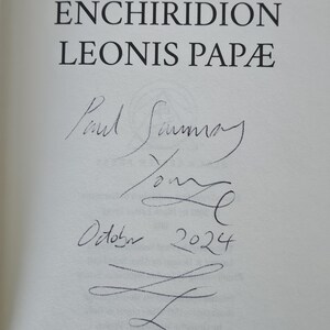 Rare! Enchiridion Leonis Papae, Paul Summers Young Author Signed 1st Edition, 2nd Print image 7