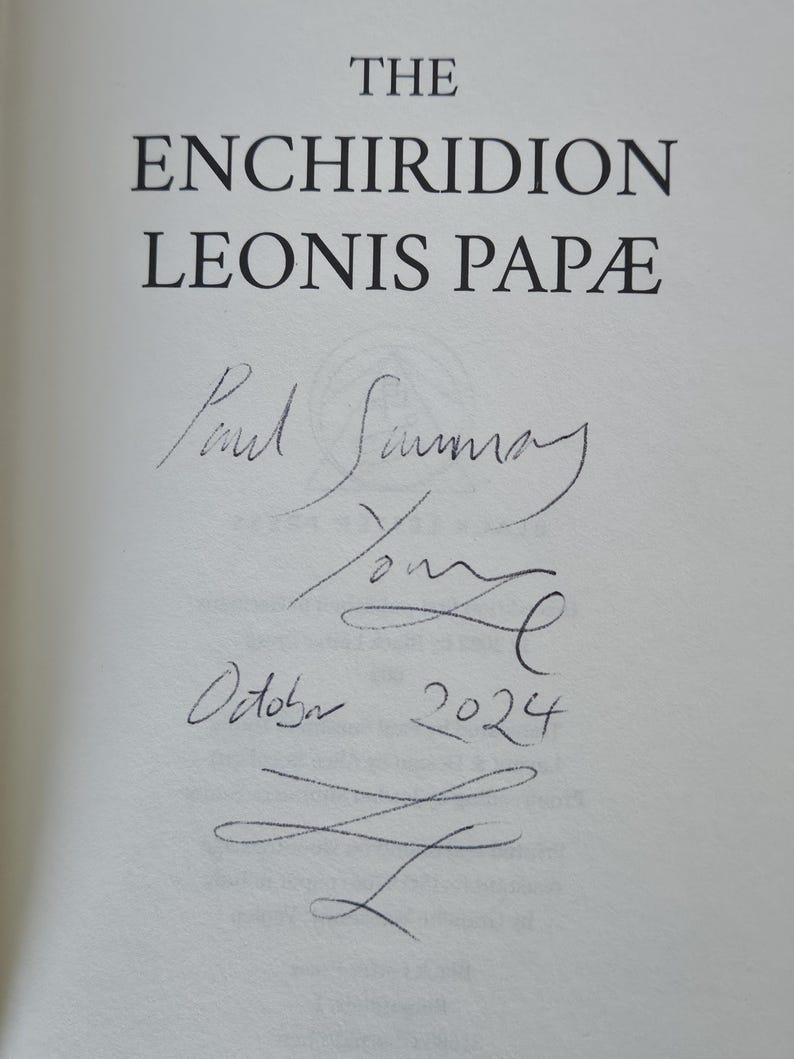 Rare! Enchiridion Leonis Papae, Paul Summers Young Author Signed 1st Edition, 2nd Print image 7