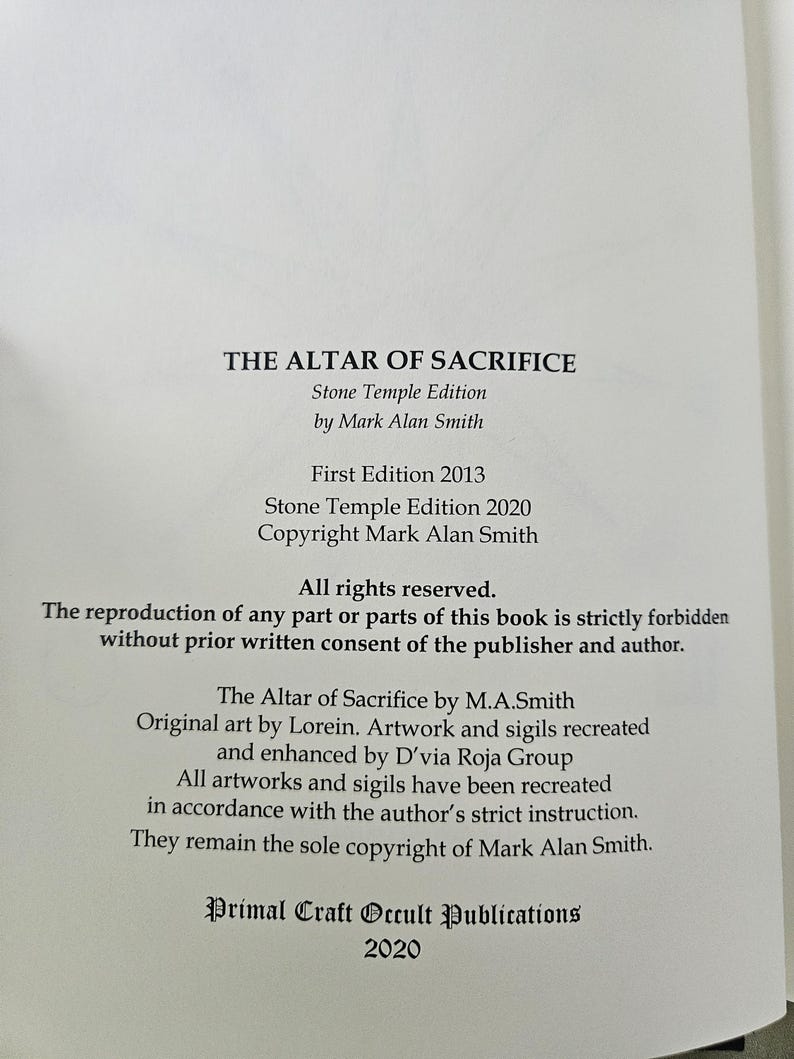L'altare del sacrificio, Mark Alan Smith immagine 7