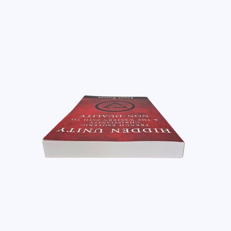 May include: A hardcover book titled "Hidden Unity" with a red cover and white text. The book's cover features a geometric symbol and the author's name, James Foster.